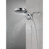 Delta Chrome Finish HydroRain H2Okinetic 5-Setting Two-in-One Shower Head and Hand Spray D5868025