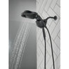 Delta Matte Black Finish HydroRain H2Okinetic 5-Setting Two-in-One Shower Head and Hand Spray D58680BL
