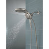 Delta Stainless Steel Finish HydroRain H2Okinetic 5-Setting Two-in-One Shower Head and Hand Spray D58680SS25