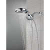 Delta Chrome Finish HydroRain H2Okinetic 5-Setting Two-in-One Shower Head and Hand Spray D58680