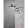 Delta Chrome Finish HydroRain H2Okinetic 5-Setting Two-in-One Shower Head and Hand Spray D58680