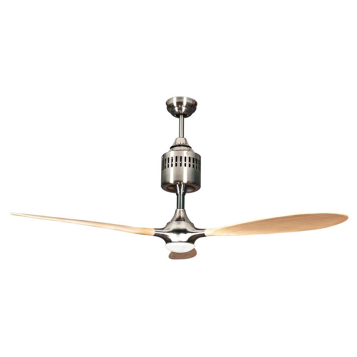 Concord Fans 60" Pilot Modern Stainless Steel Ceiling Fan with Light & Remote