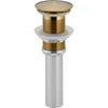 Delta Champagne Bronze Push Pop-Up Bathroom Sink Drain without Overflow 525027