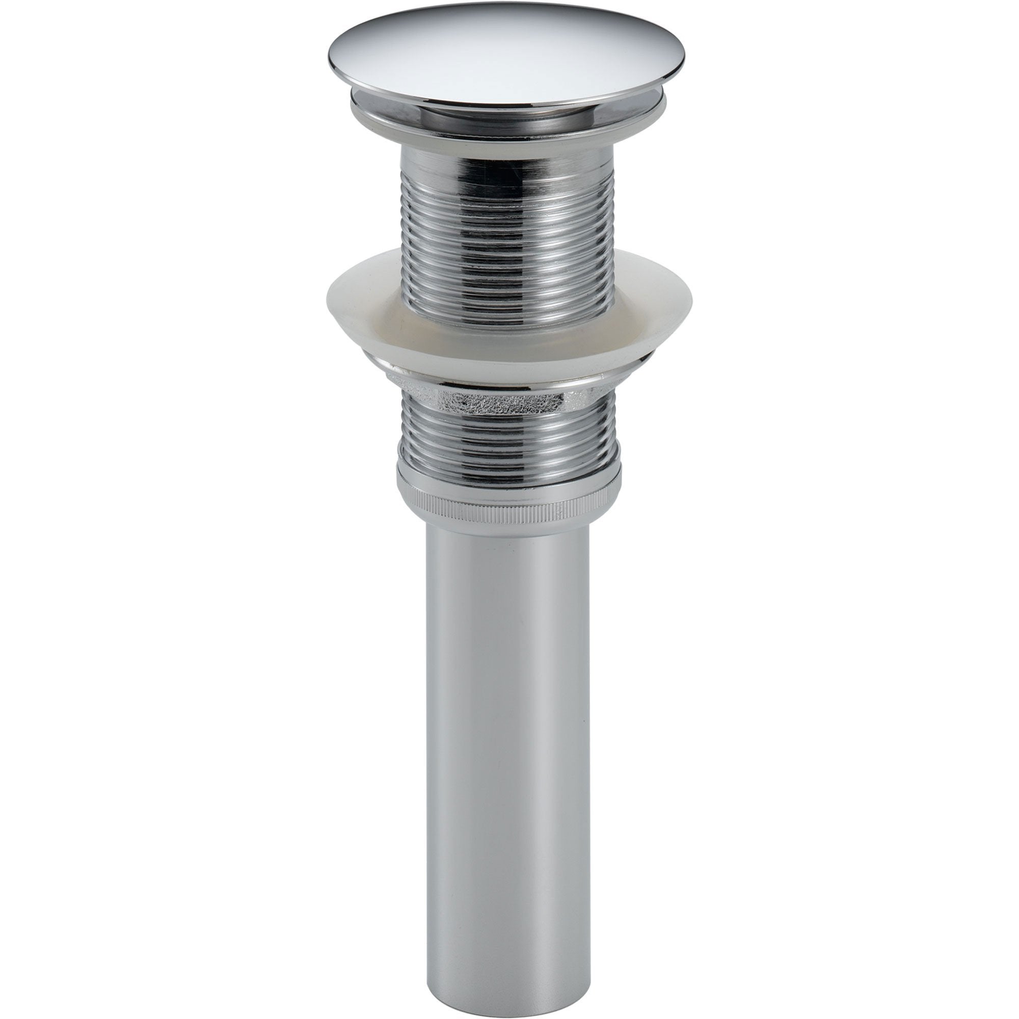 Delta Push Pop-Up Drain Assembly in Chrome with Less Overflow Holes 609642