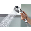 Delta Universal Showering Components Collection Chrome Finish 7-Setting Shower Arm Mount Hand Shower 563832