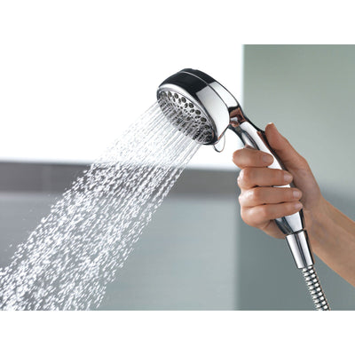 Delta Universal Showering Components Collection Chrome Finish 7-Setting Shower Arm Mount Hand Shower 563832