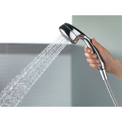 Delta Universal Showering Components Collection Chrome Finish 7-Setting Shower Arm Mount Hand Shower 563832