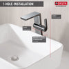 Delta Pivotal Chrome Finish Single Handle Modern Vessel Bathroom Faucet D799DST