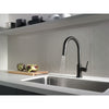 Delta Trinsic Matte Black Finish VoiceIQ Single-Handle Pull-Down Kitchen Faucet with Touch2O Technology D9159TVBLDST