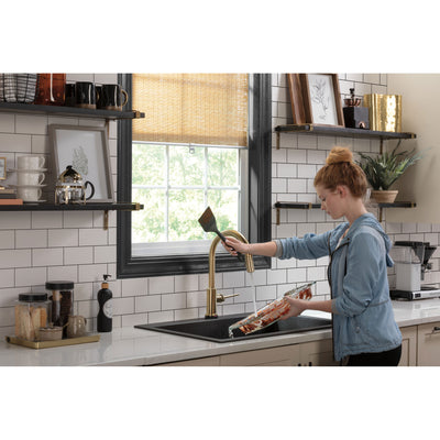 Delta Trinsic Champagne Bronze Finish VoiceIQ Single-Handle Pull-Down Kitchen Faucet with Touch2O Technology D9159TVCZDST