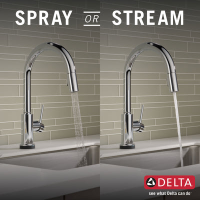 Delta Trinsic Chrome Finish VoiceIQ Single-Handle Pull-Down Kitchen Faucet with Touch2O Technology D9159TVDST