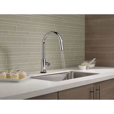 Delta Trinsic Chrome Finish VoiceIQ Single-Handle Pull-Down Kitchen Faucet with Touch2O Technology D9159TVDST