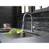 Delta Trinsic Arctic Stainless Steel Finish Single Handle Pull-Down Bar/Prep Kitchen Limited Swivel D9959ARLSDST