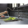 Delta Trinsic Black Stainless Steel Finish Single Handle Pull-Down Bar/Prep Kitchen Limited Swivel D9959KSLSDST
