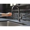 Delta Trinsic Black Stainless Steel Finish Single Handle Pull-Down Bar/Prep Kitchen Limited Swivel D9959KSLSDST