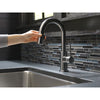 Delta Trinsic Black Stainless Steel Finish Single Handle Pull-Down Bar/Prep Kitchen Limited Swivel D9959KSLSDST