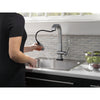 Delta Pivotal Arctic Stainless Steel Finish Single Handle Pull Down Bar/Prep Faucet With Touch2O Technology D9993TARDST