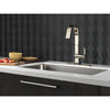 Delta Pivotal Polished Nickel Finish Single Handle Pull Down Bar/Prep Faucet With Touch2O Technology D9993TPNDST