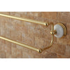 Bathroom Accessory Polished Brass 24" Double Towel Bar Dual Towel Rack BA1113PB