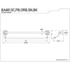 Bathroom Accessories Chrome 24" Double Towel Bar Dual Towel Rack BA4813C