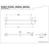 Bathroom Accessories Chrome 24" Double Towel Bar Dual Towel Rack BA8213CDKL