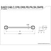 Kingston Brass Polished Brass Georgian 18" single towel rack bar BA9312PB