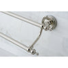 Kingston Brass Polished Nickel Templeton 24" Dual Double Towel Bar Rack BA9913PN