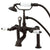 Kingston Oil Rubbed Bronze Deck Mount Clawfoot Tub Faucet w hand shower CC107T5