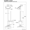 Oil Rubbed Bronze pedestal freestanding Toilet Paper & Brush Holder CC2015