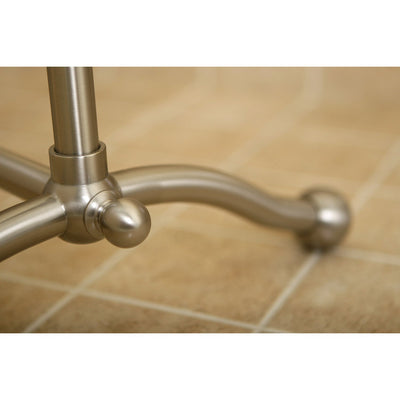 Kingston Satin Nickel Sturdy Heavy Large Pedestal freestanding Towel Rack CC2298