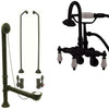 Oil Rubbed Bronze Wall Mount Clawfoot Tub Faucet w hand shower System Package CC305T5system