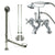 Chrome Deck Mount Clawfoot Tub Filler Faucet w Hand Shower Package CC416T1system