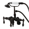 Kingston Oil Rubbed Bronze Wall Mount Clawfoot Tub Faucet w hand shower CC419T5