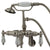 Kingston Brass Satin Nickel Wall Mount Clawfoot Tub Faucet w hand shower CC423T8