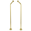Kingston Polished Brass Double Offset Clawfoot Bath Faucet Supply Lines CC472