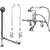 Chrome Wall Mount Clawfoot Bath Tub Filler Faucet w Hand Shower Package CC52T1system