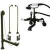 Oil Rubbed Bronze Wall Mount Clawfoot Bath Tub Faucet w Hand Shower Package CC55T5system