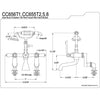 Kingston Polished Brass Deck Mount Clawfoot Tub Faucet w Hand Shower CC655T2