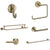 Delta Trinsic Champagne Bronze DELUXE Accessory Set Includes: 24" Towel Bar, Paper Holder, Towel Ring, Tank Lever, & 24" Double Towel Bar D10009AP