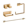 Delta Vero Champagne Bronze STANDARD Bathroom Accessory Set Includes: 24" Towel Bar, Toilet Paper Holder, Double Robe Hook, and Towel Ring D10061AP