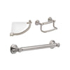 Delta Bath Safety Stainless Steel Finish BASICS Accessory Set Includes: 18" Grab Bar, Corner Shower Shelf, Paper Holder with Assist Grab Bar D10120AP