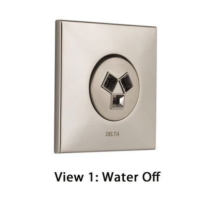 Delta Stainless Steel Finish HydraChoice Invigorating H2Okinetic Square Shower System Body Spray COMPLETE Includes Valve, Trim, and Spray D1351V