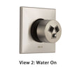 Delta Stainless Steel Finish HydraChoice Invigorating H2Okinetic Square Shower System Body Spray COMPLETE Includes Valve, Trim, and Spray D1351V