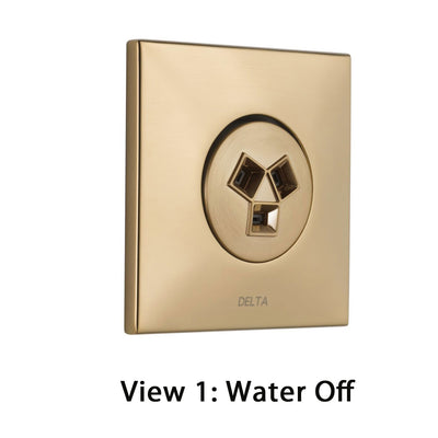Delta Champagne Bronze Finish HydraChoice Invigorating H2Okinetic Square Shower System Body Spray COMPLETE Includes Valve, Trim, and Spray D1367V