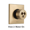 Delta Champagne Bronze Finish HydraChoice Invigorating H2Okinetic Square Shower System Body Spray COMPLETE Includes Valve, Trim, and Spray D1367V