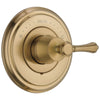 Delta Cassidy Collection Champagne Bronze Monitor 14 Series Shower Valve Control Only INCLUDES Single Cross Handle and Rough-in Valve with Stops D1869V