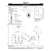 Danze Sonora Chrome Trimline Slim handle Widespread Bathroom Sink Faucet