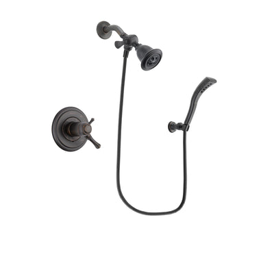 Delta Cassidy Venetian Bronze Finish Thermostatic Shower Faucet System Package with Water Efficient Showerhead and Modern Wall Mount Personal Handheld Shower Spray Includes Rough-in Valve DSP2900V