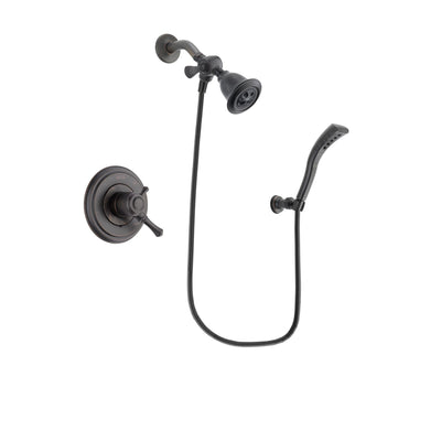 Delta Cassidy Venetian Bronze Finish Dual Control Shower Faucet System Package with Water Efficient Showerhead and Modern Wall Mount Personal Handheld Shower Spray Includes Rough-in Valve DSP2920V