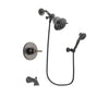 Delta Trinsic Venetian Bronze Finish Tub and Shower Faucet System Package with Shower Head and 3-Spray Wall-Mount Hand Shower Includes Rough-in Valve and Tub Spout DSP2993V
